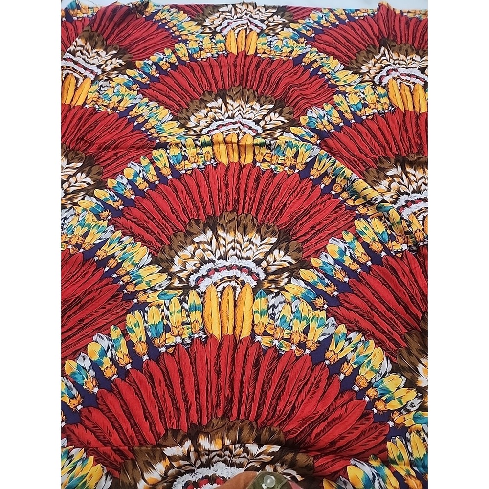 BTY Vintage Alexander Henry Fabric NATIVE AMERICAN HEADRESSES Southwest